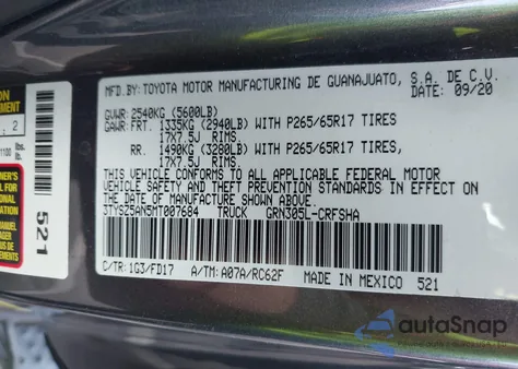 2021 Toyota Tacoma Access Cab from USA, damaged, VIN 3TYSZ5AN5MT007684